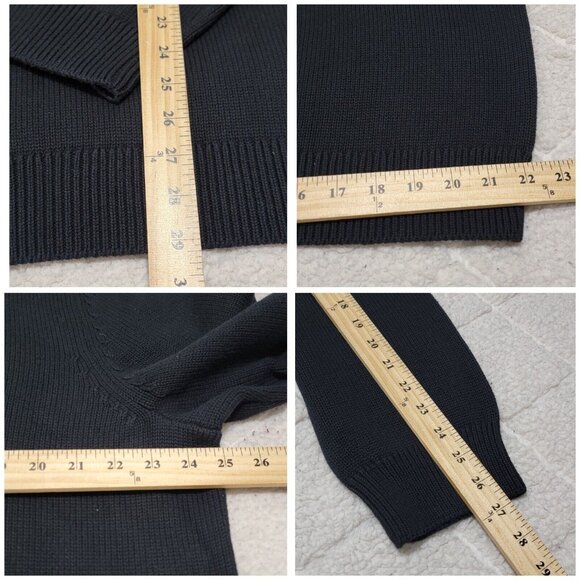 Chaps Mens Black Classic Fit Pullover Crew Neck Sweater Long Sleeve Size 2XL NWT - Picture 7 of 8